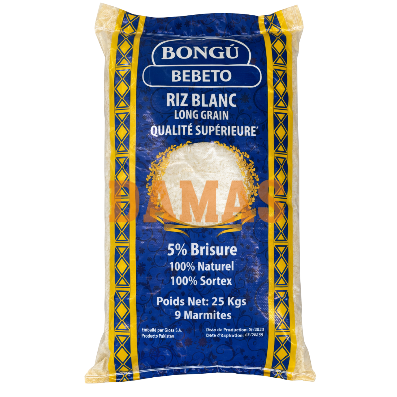 DIRI BONGU BEBETO 25KG PAKISTANAIS